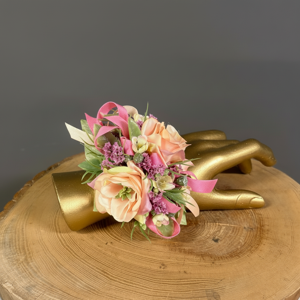Memorable Artificial Corsage - Fingers Polished