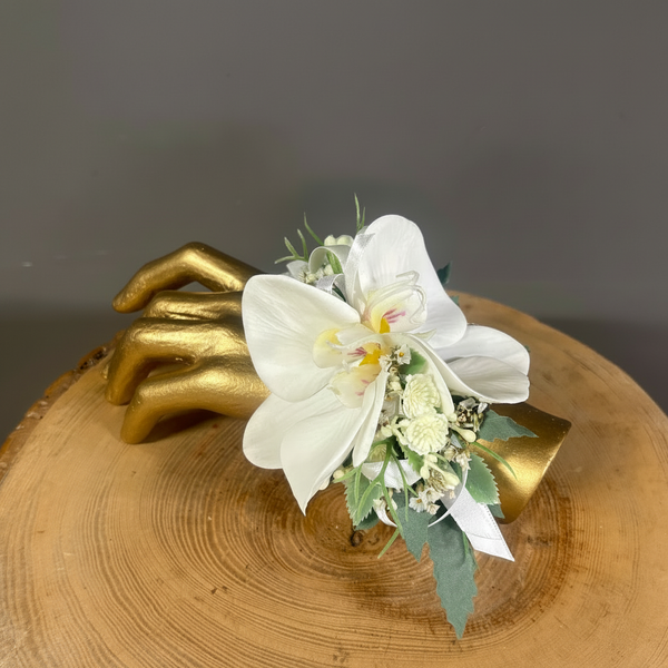 Orchid Corsage - Silk Polished Gold Hand 1