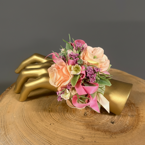 Pink Corsage Image 1 - Smooth Gold Hand