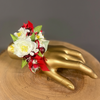 Red Corsage - Silk Smooth Gold Hand 2