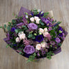 The Emma floral bouquet joins together a collection of luxury flowers, including amazing purple roses, Astilbe, Wax, Limonium, Lizianthus, and Astrantia to enchant any space. Please place your order by 1 pm for Same Day Flower Delivery in Dublin or Next Day Flowers Delivery Ireland and also Raheny Free Delivery.