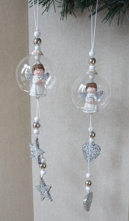 Glass Christmas Tree decoration with angel